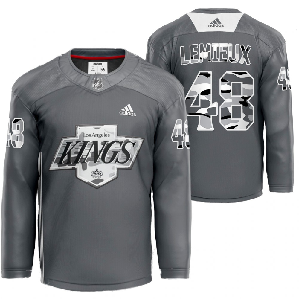 Brendan Lemieux LA Kings X Undefeated Gray Jersey Camo
