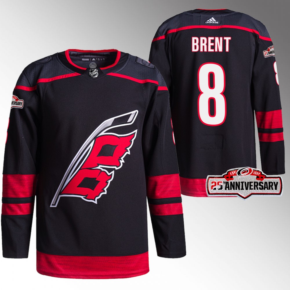 Brent Burns Carolina Hurricanes 25th Anniversary Black 2022-23 Authentic Home Jersey