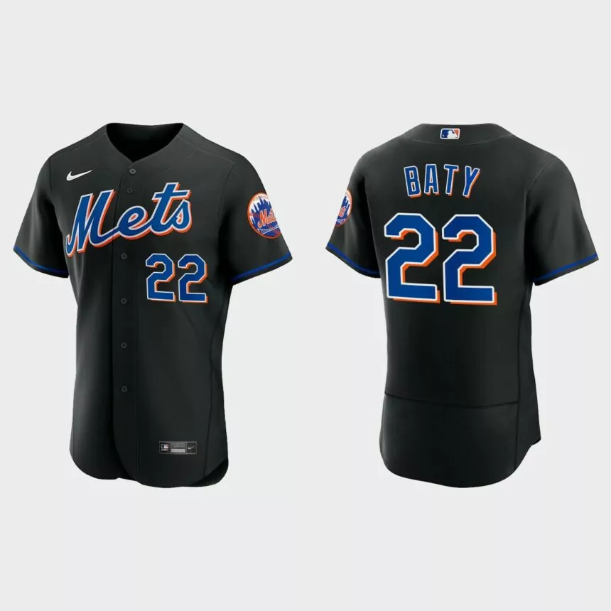 Brett Baty New York Mets Authentic Alternate Jersey – Black