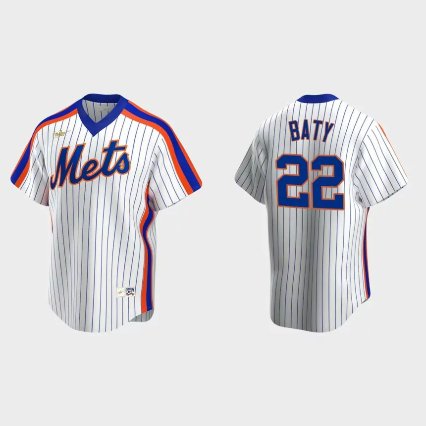 Brett Baty New York Mets Cooperstown Collection Home Jersey – White