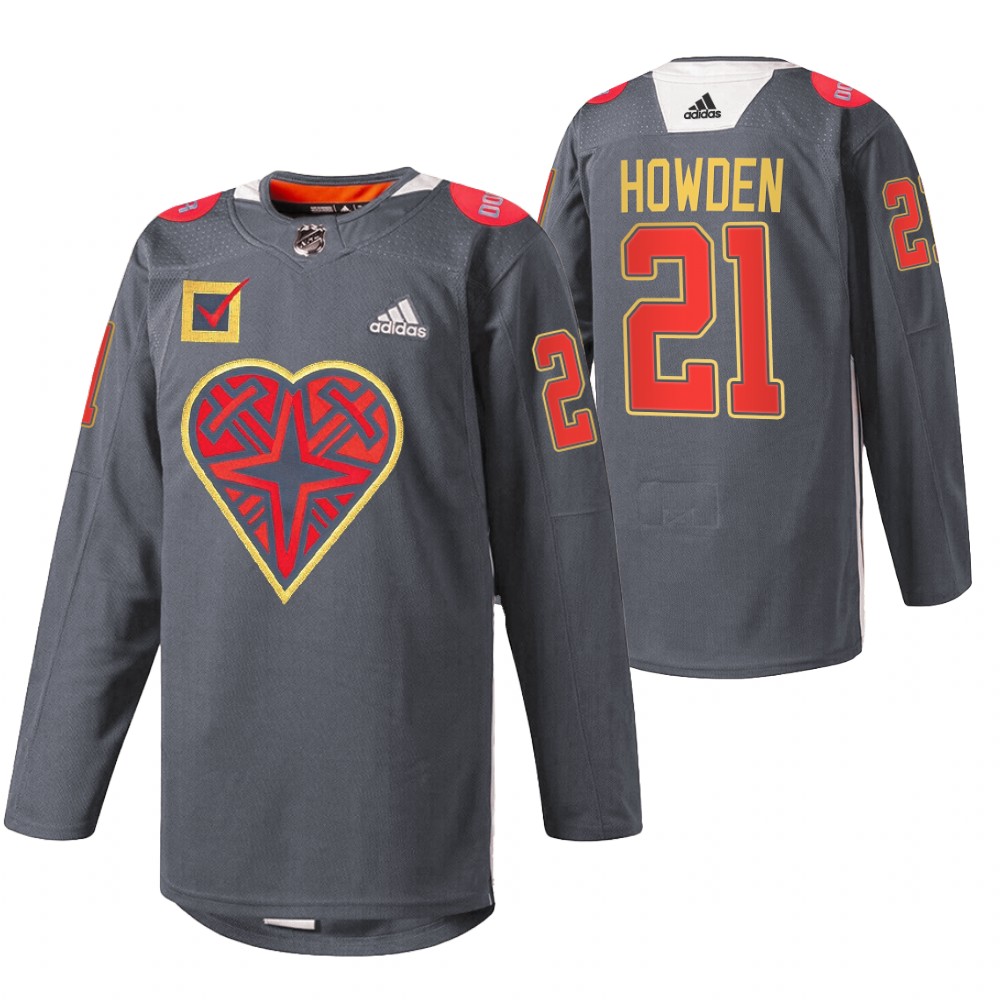 Brett Howden Vegas Golden Knights Black DonorAwareness 2022 Jersey Warm-Up