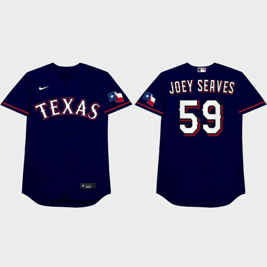Brett Martin 2021 Players’ Weekend Joey Seaves Nickname Jersey – Blue