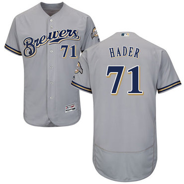 Brewers #71 Josh Hader Grey Flexbase Authentic Collection Stitched Baseball Jersey