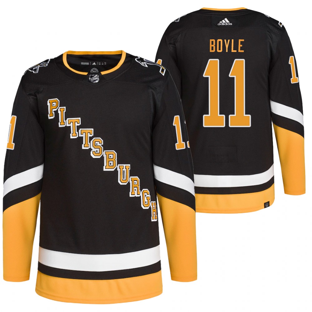 Brian Boyle 2021-22 Pittsburgh Penguins Black Third Primegreen Authentic Jersey