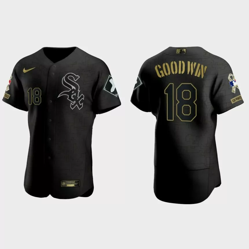 Brian Goodwin Chicago White Sox 2021 Salute to Service Jersey – All Black