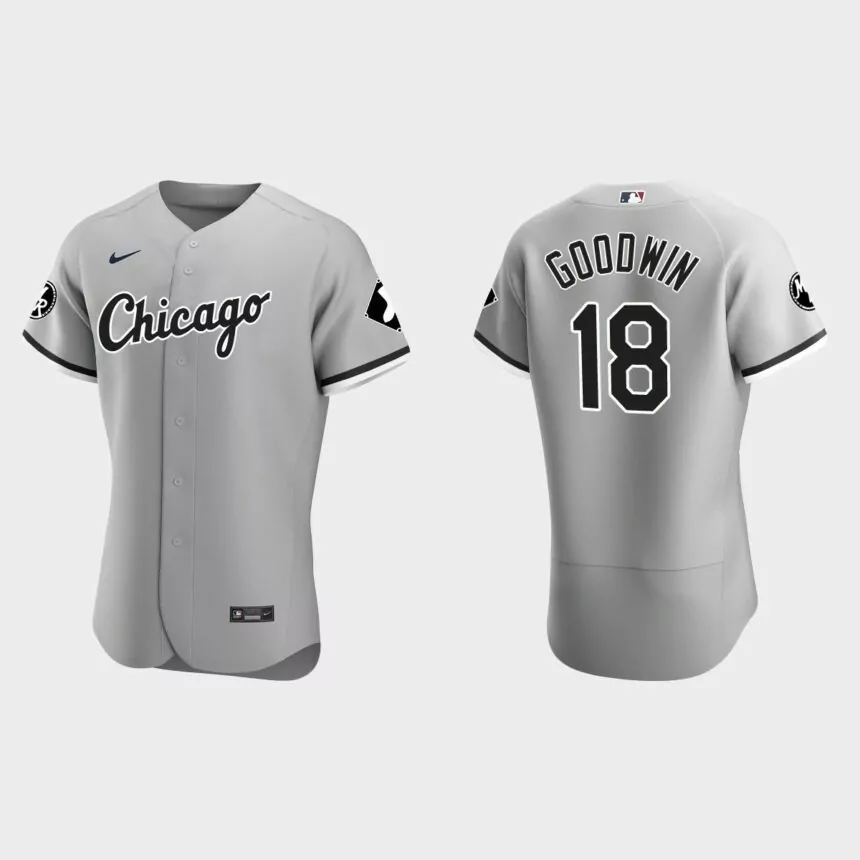Brian Goodwin Chicago White Sox MR Patch Authentic Jersey – Gray