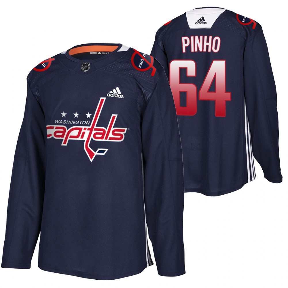 Brian Pinho Capitals BLM special navy jerseys End Racism Patch