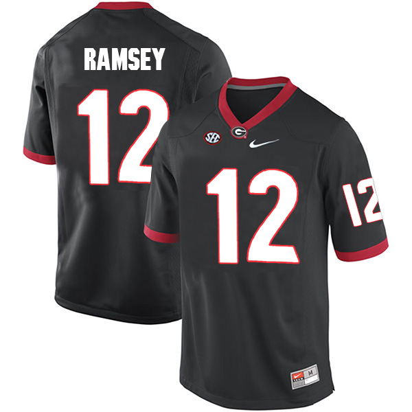 Brice Ramsey Georgia Bulldogs Men's Jersey - #12 NCAA Black Limited Home