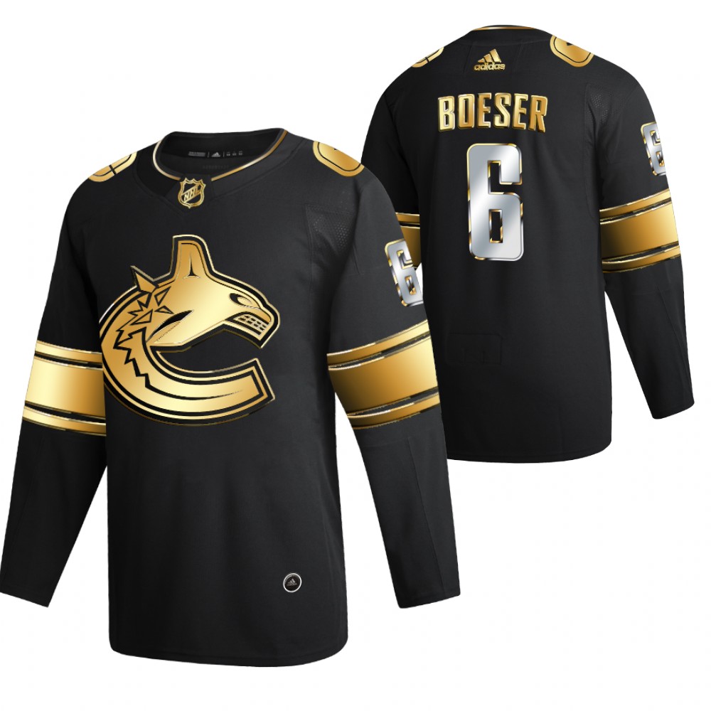 Brock Boeser Vancouver Canucks Black 2021 Golden Edition Jersey Limited Authentic