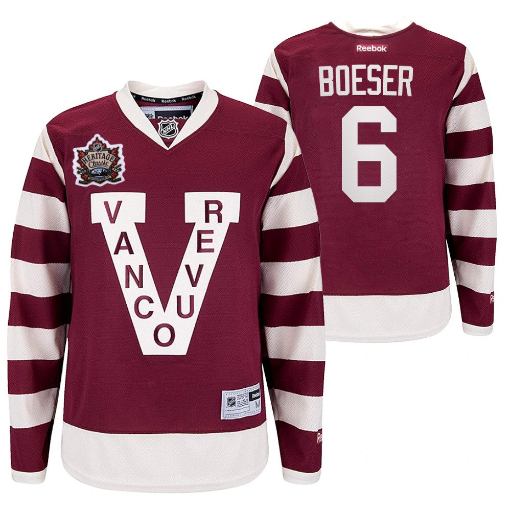 Brock Boeser Vancouver Canucks Millionaires Heritage Classic Burgundy 2014 Jersey