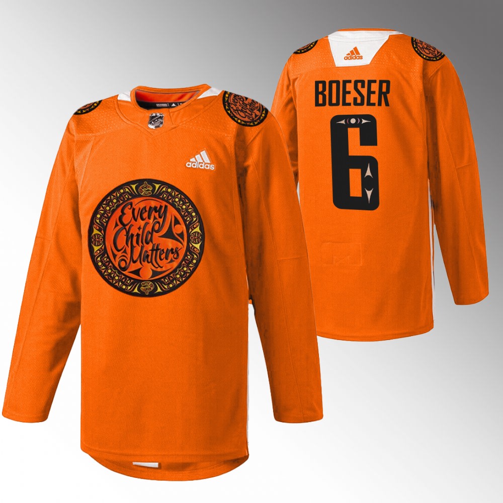 Brock Boeser Vancouver Canucks National Day for Truth and Reconciliation Orange 2022 Jersey Warmup