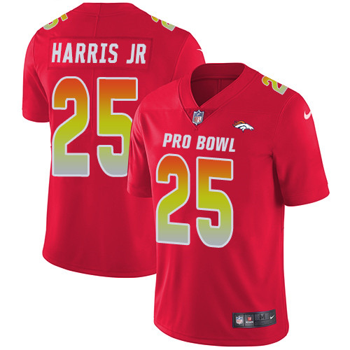 Broncos #25 Chris Harris Jr Red Youth Stitched Football Limited AFC 2019 Pro Bowl Jersey