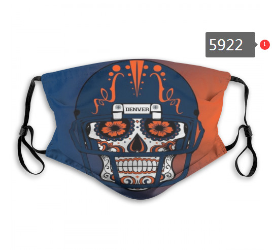 Broncos Skull Mask with PM2.5 Filter Double Protection  (1)