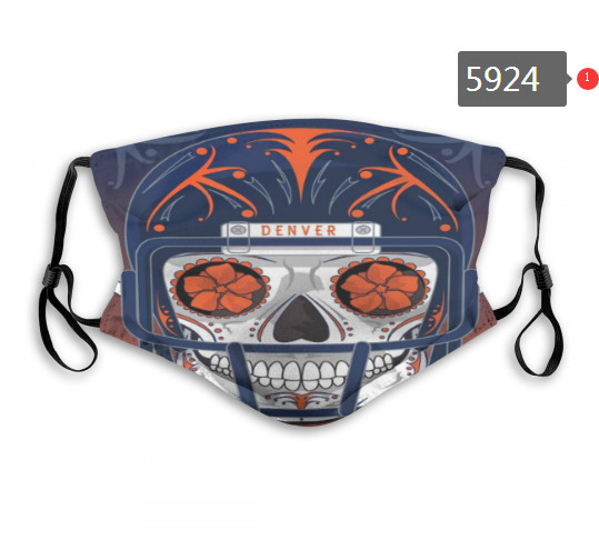 Broncos Skull Mask with PM2.5 Filter Double Protection  (3)