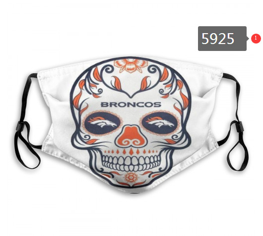 Broncos Skull Mask with PM2.5 Filter Double Protection  (4)