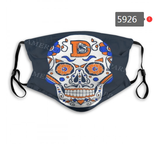 Broncos Skull Mask with PM2.5 Filter Double Protection  (5)