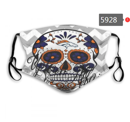 Broncos Skull Mask with PM2.5 Filter Double Protection  (7)