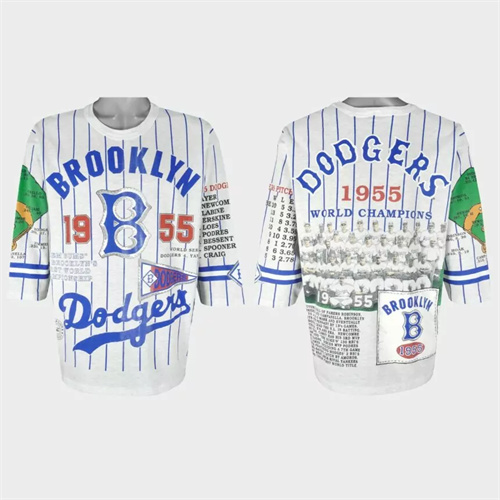 Brooklyn Dodgers 1955 World Champions Long Gone Jersey – White.jpg