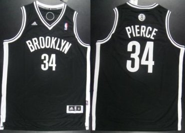 Brooklyn Nets 34 Paul Pierce Black Revolution 30 Swingman NBA Jerseys