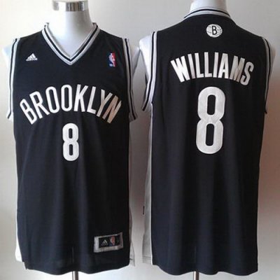Brooklyn Nets 8 Deron Williams Black White Revolution 30 Swingman NBA Jerseys