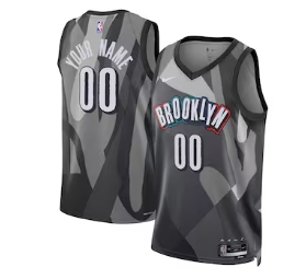 Brooklyn Nets Nike Unisex 2024-25 Custom Swingman Jersey - City Edition - Gray
