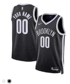 Brooklyn Nets Nike Unisex Swingman Custom Jersey Black - Icon Edition