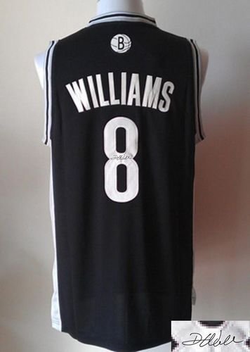 Brooklyn Nets Revolution 30 Autographed #8 Deron Williams Black Stitched NBA Jersey