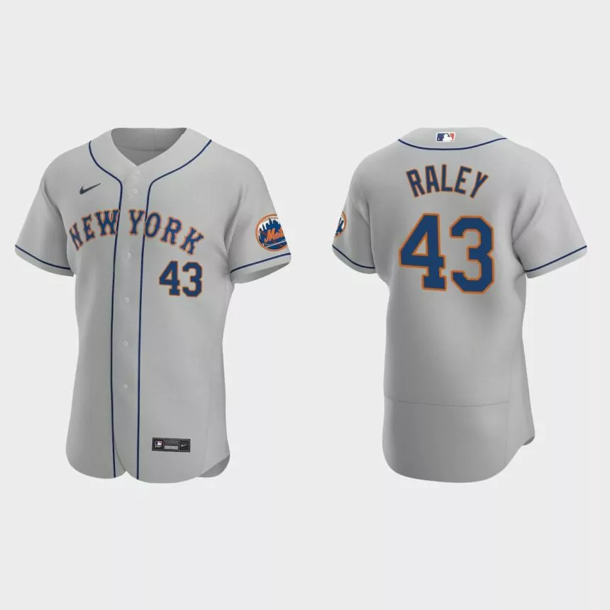 Brooks Raley New York Mets Authentic Road Jersey – Gray