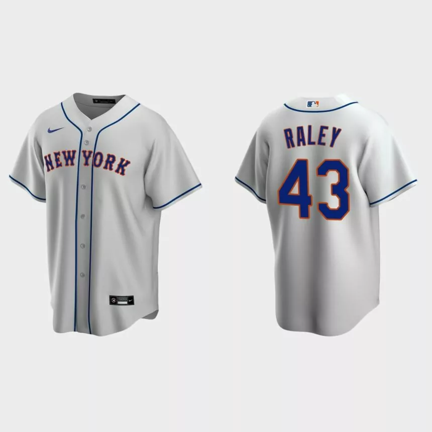 Brooks Raley New York Mets Replica Road Jersey – Gray