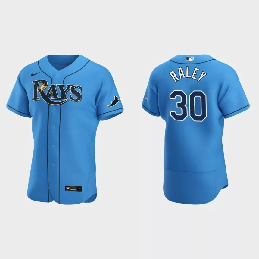 Brooks Raley Tampa Bay Rays Authentic Jersey – Light Blue
