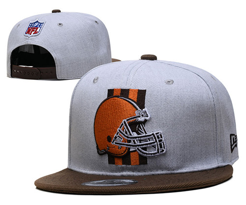 Browns Gray Snapback Hat --YD