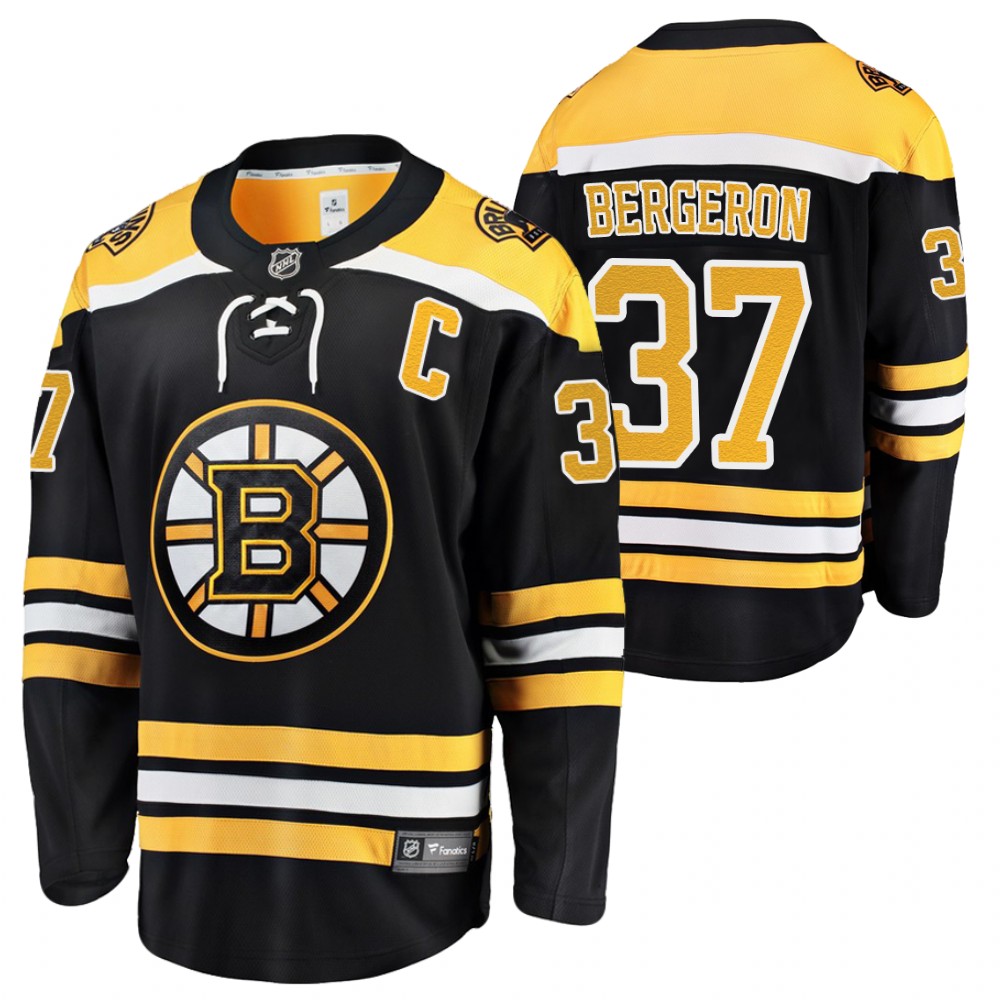 Bruins #37 Patrice Bergeron Black Home Jersey Stitched
