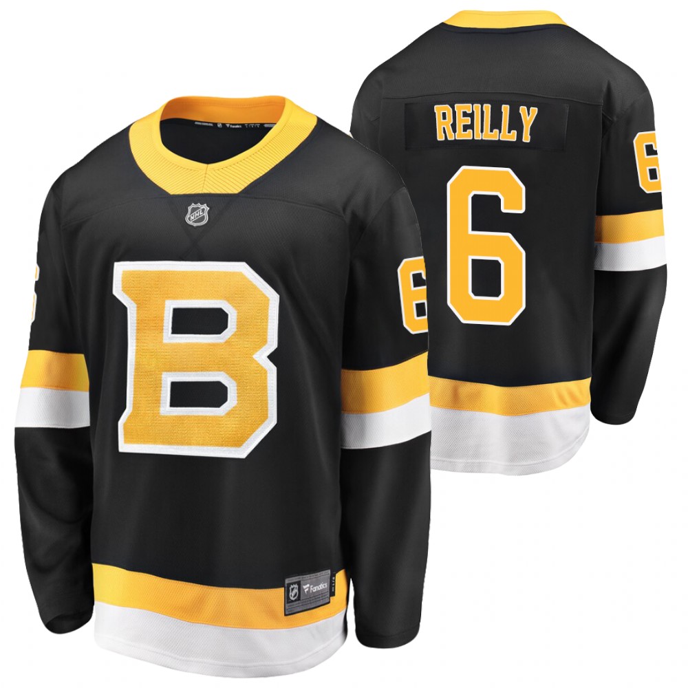 Bruins #6 Mike Reilly Black 2021 Alternate Jersey Stitched