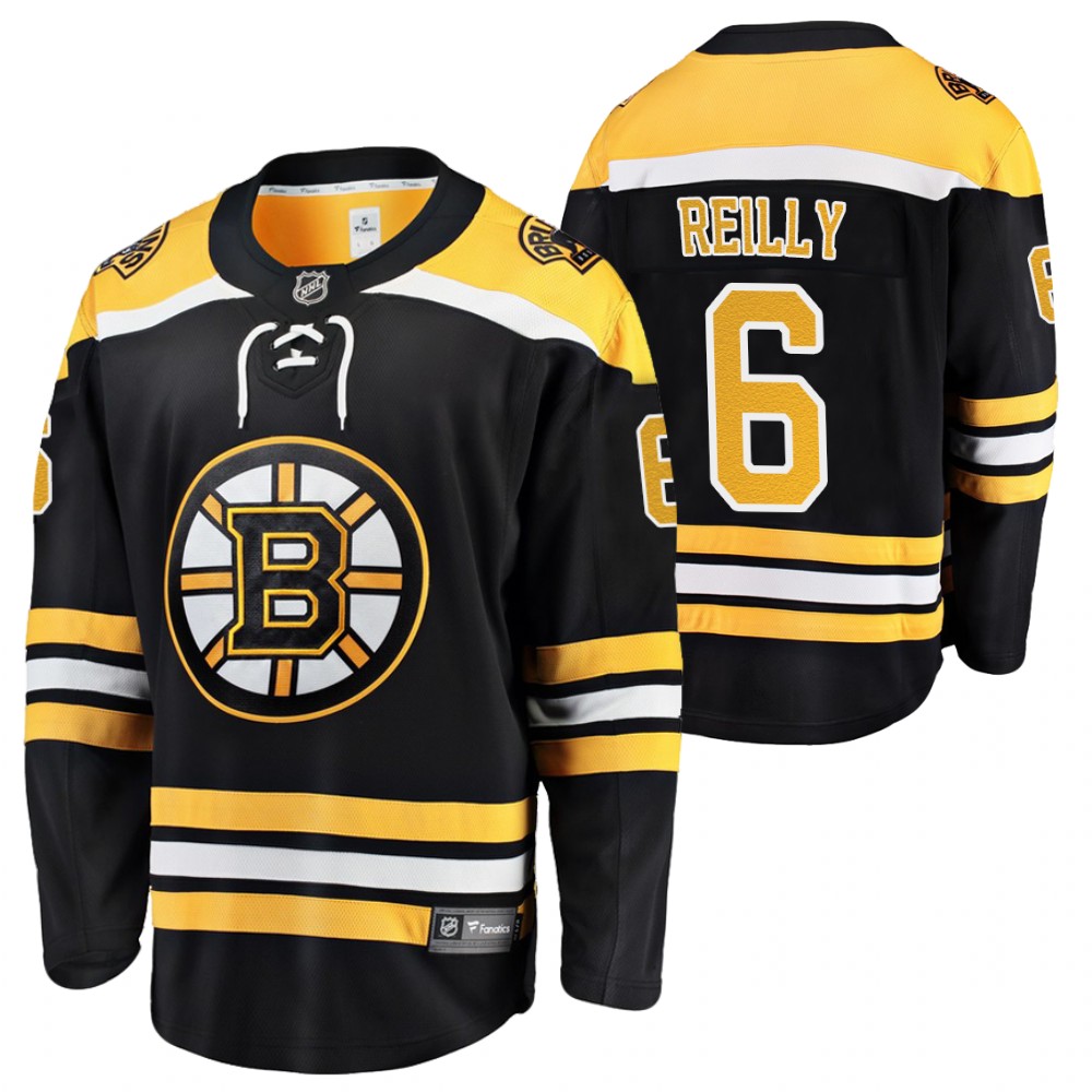 Bruins #6 Mike Reilly Black 2021 Home Jersey