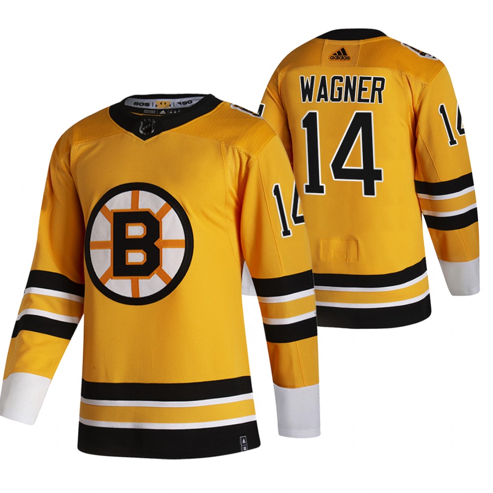 Bruins 2021 Reverse Retro #14 Chris Wagner Gold Jersey Authentic