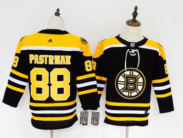 Bruins 88 David Pastrnak Black Youth Adidas Jersey