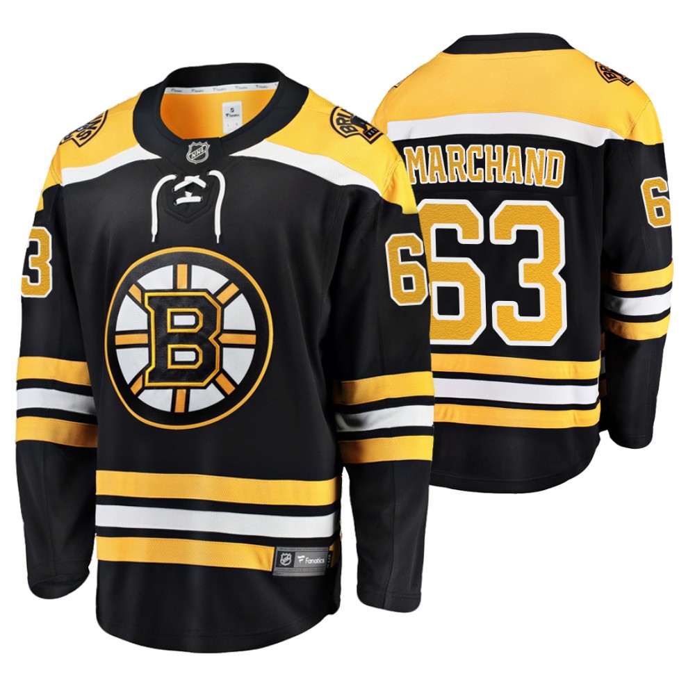 Bruins Brad Marchand Black Player Home Breakaway Jersey