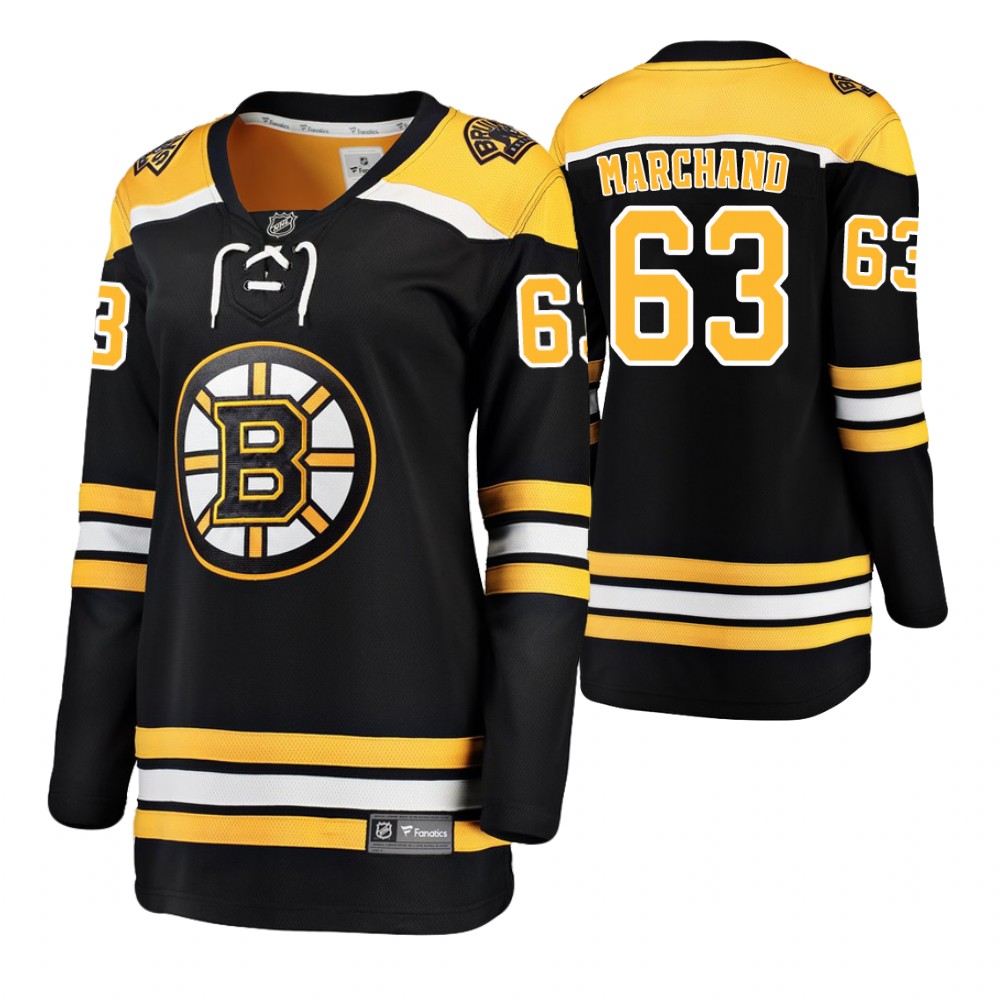 Bruins Brad Marchand Black Player Home Breakaway Jersey Women's