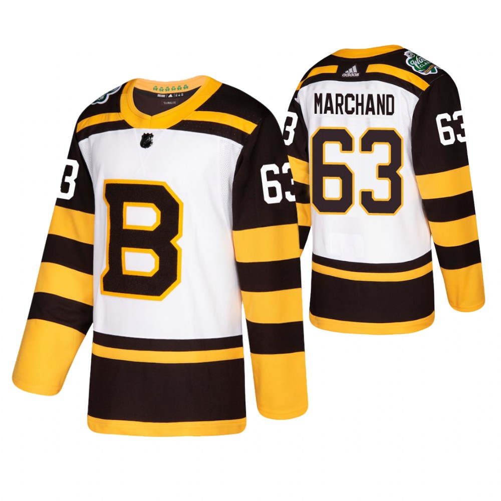 Bruins Brad Marchand White Adidas Winter Classic Jersey
