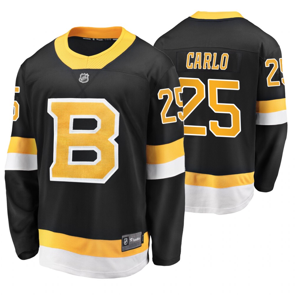 Bruins Brandon Carlo Black Alternate Premier Breakaway Jersey Stitched
