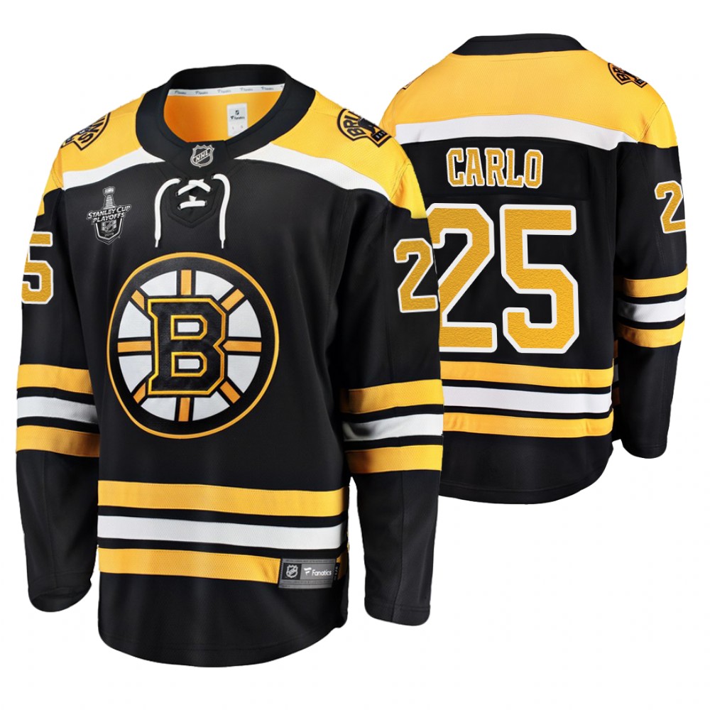 Bruins Brandon Carlo Black Breakaway Player Stanley Cup Playoffs Jersey