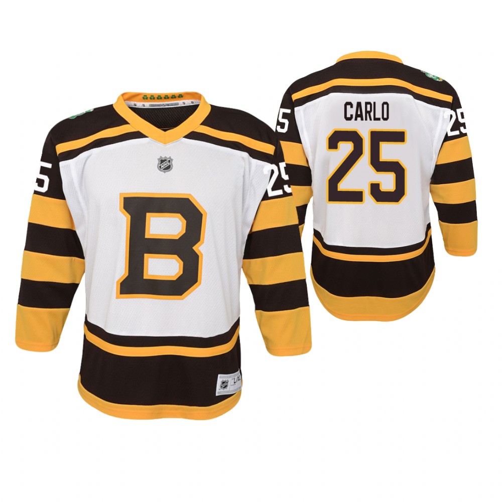 Bruins Brandon Carlo White Winter Classic Jersey