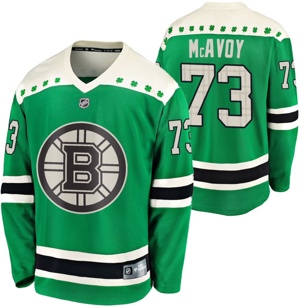 Bruins Charlie McAvoy 2020 St. Patrick's Day Green #73 Jersey Replica Player