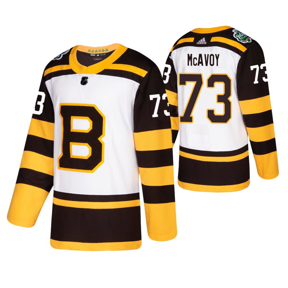 Bruins Charlie McAvoy White Adidas Winter Classic Jersey