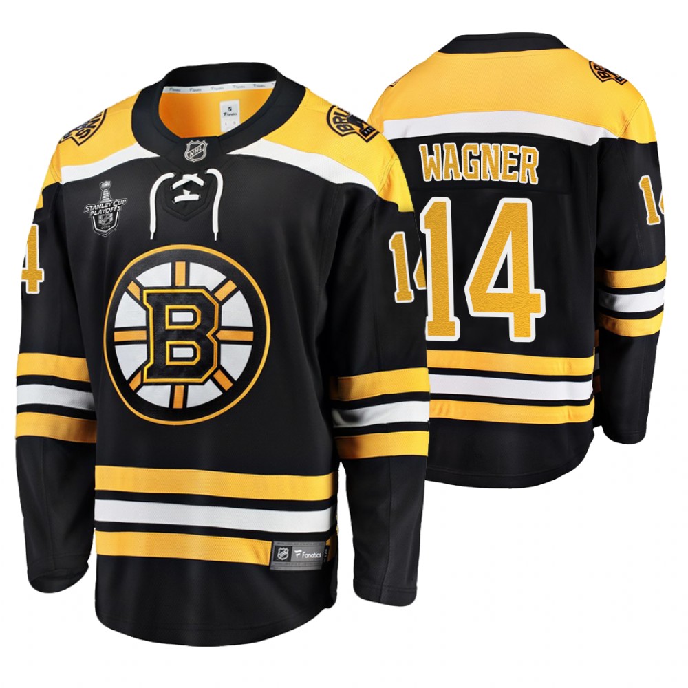 Bruins Chris Wagner Black Breakaway Player Stanley Cup Playoffs Jersey