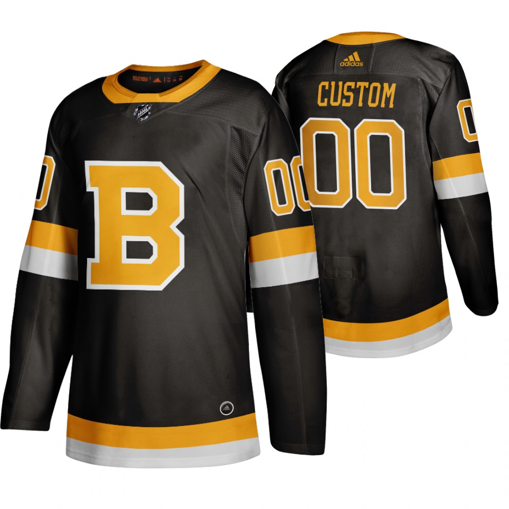 Bruins Custom Black Third Men's Jersey