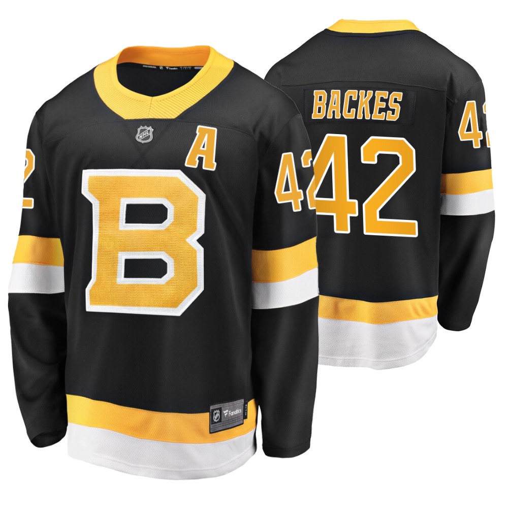 Bruins David Backes Black Alternate Premier Breakaway Jersey Stitched