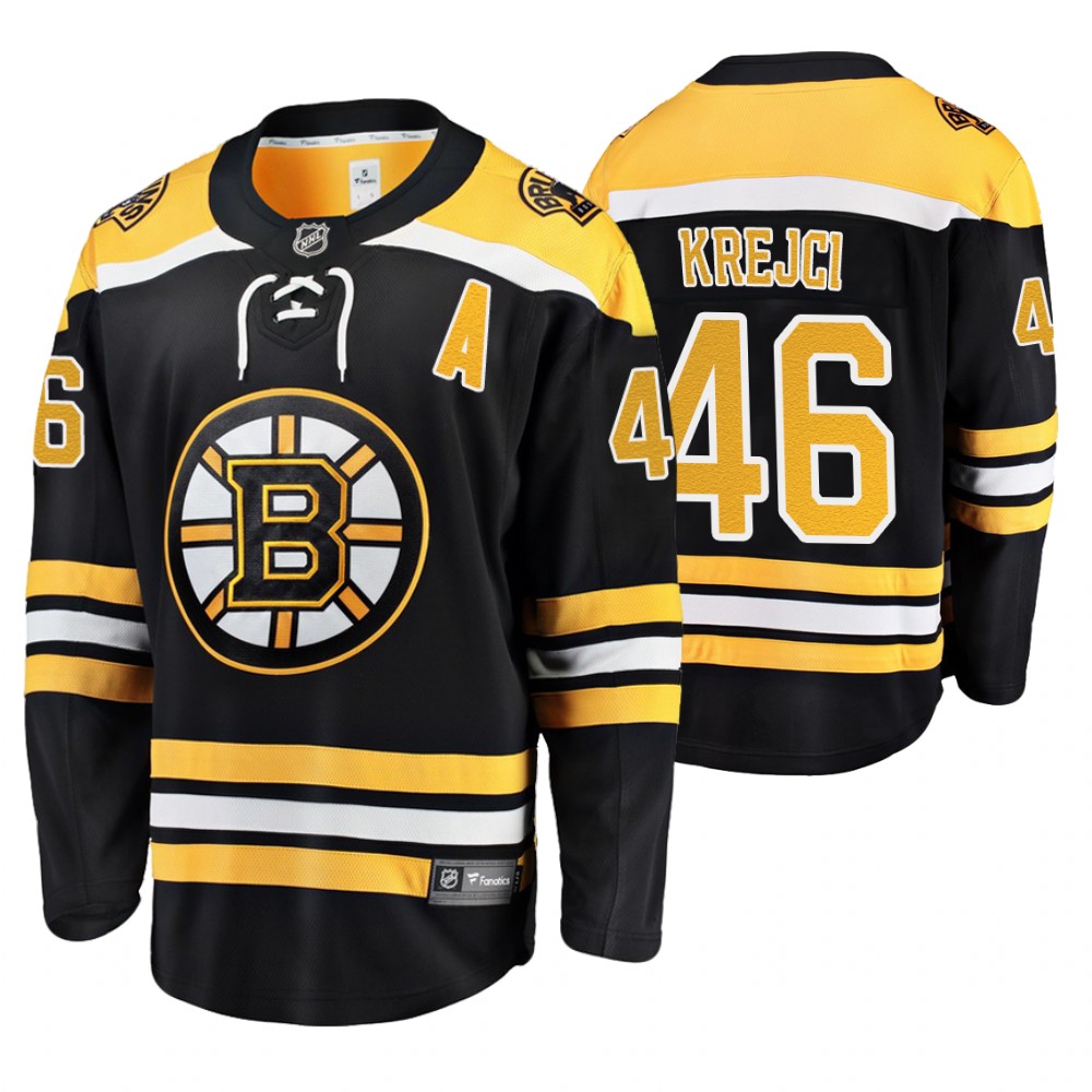 Bruins David Krejci Black Player Home Breakaway Jersey