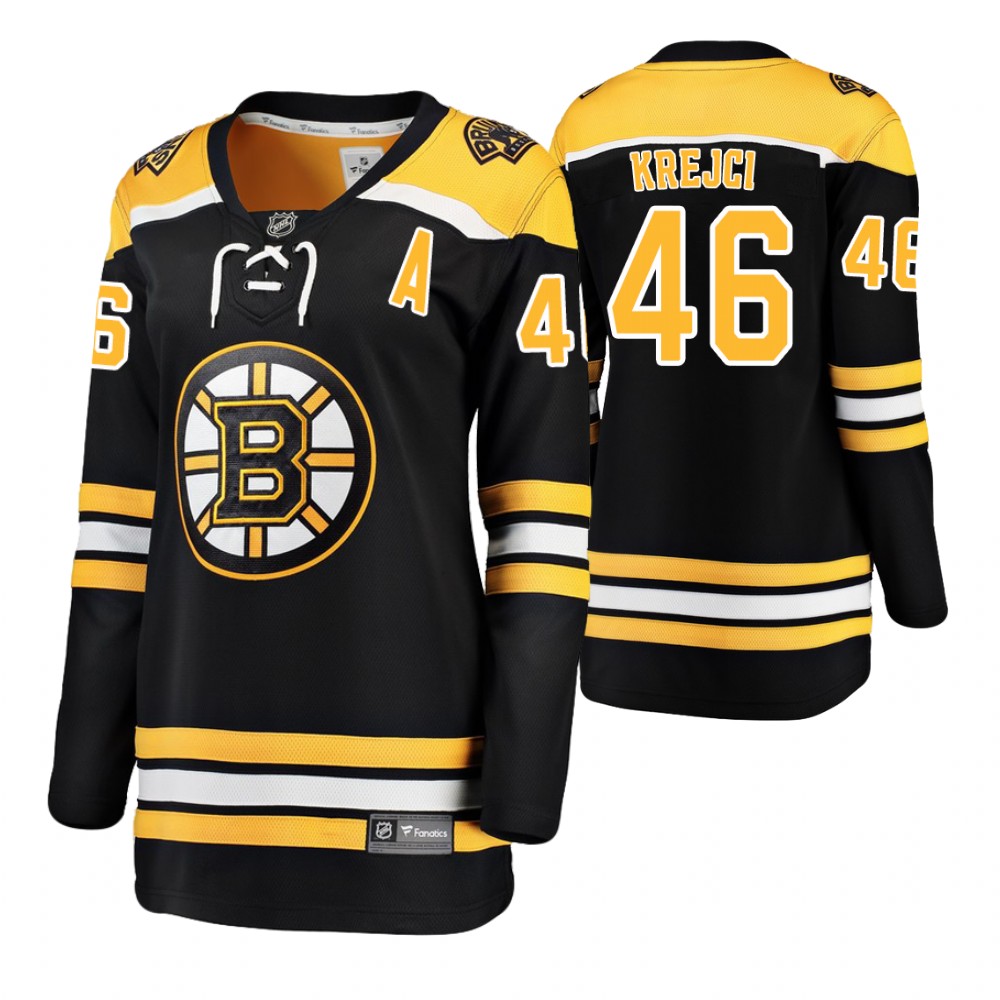 Bruins David Krejci Black Player Home Breakaway Jersey Women's