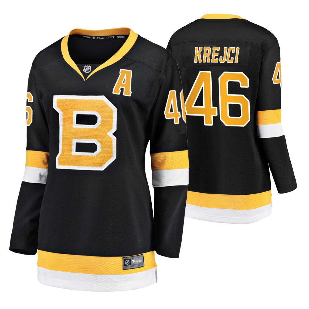 Bruins David Krejci Black Premier Alternate Jersey Stitched